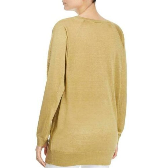 Theory Deep V Dolman Sleeve Linen Tunic - Picture 3 of 3